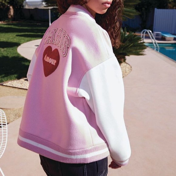 “Amour/Paris” Varsity Jacket Forever 21 - Picture 7 of 13